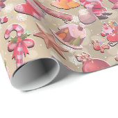 Decoratief kerstdecor ornament verpakkings papier (Rol Hoek)