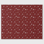 Decoratief kerstdecor ornament verpakkings papier (Vlak)