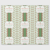Decoratief kerstfeest cadeaupapier (Vlak)
