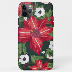 Decoratief kerstfeest Poinsettia Case-Mate iPhone Case
