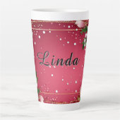 Decoratief kerstframe met groen latte mok (Voorkant)