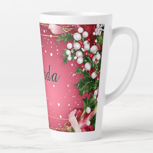 Decoratief kerstframe met groen latte mok (Rechts)
