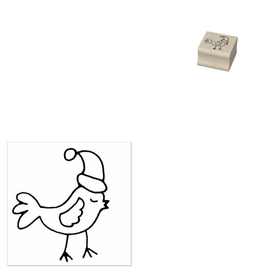 Decoratief kerstgevierd vogelstempel rubberstempel (Gestempeld)