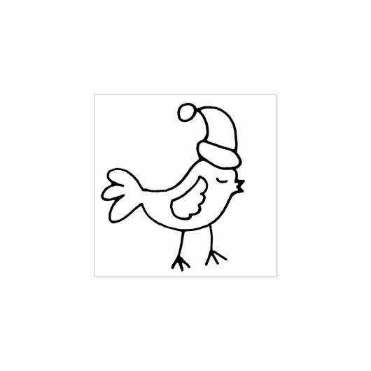 Decoratief kerstgevierd vogelstempel rubberstempel (Afrduk)