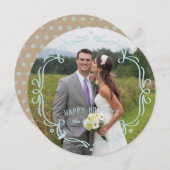 Decoratief Kerstkaartframe - Lucht Feestdagenkaart (Voorkant / Achterkant)