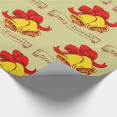 Decoratief kerstkerstkerstkerstkerstkerstkerstbel cadeaupapier (Hoek)