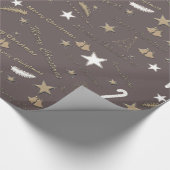 Decoratief kerstkerstkerstkerstkerstkerstrenrenren cadeaupapier (Hoek)