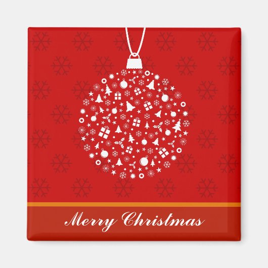 Decoratief Kerstmis Ornament Design Magneet (Voorkant)