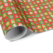 Decoratief kerstnaadloos patroon cadeaupapier (Rol Hoek)