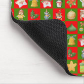 Decoratief kerstnaadloos patroon muismat (Hoek)