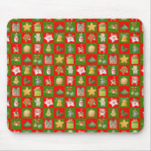 Decoratief kerstnaadloos patroon muismat (Voorkant)