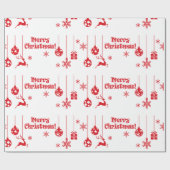 Decoratief kerstornament Reindeer Snowflake Cadeaupapier (Vlak)