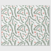 Decoratief kerstpapier met naaldbeschermer cadeaupapier (Vlak)