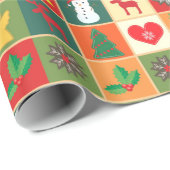 Decoratief kerstpatroon cadeaupapier (Rol Hoek)