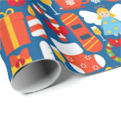Decoratief kerstpatroon cadeaupapier (Rol Hoek)