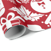 Decoratief kerstpatroon cadeaupapier (Rol Hoek)