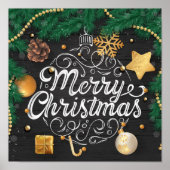 Decoratief kerstPoster Poster (Voorkant)