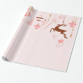 Decoratief kerstrantsoen cadeaupapier (Uitgerold)