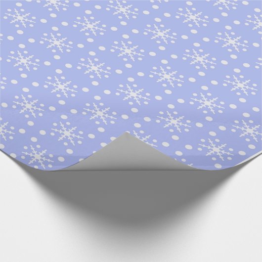 Decoratief kerstsnowflake Blue & White Cadeaupapier (Hoek)