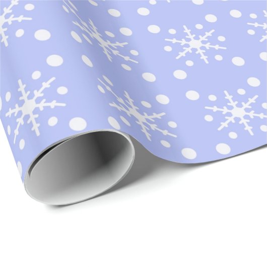 Decoratief kerstsnowflake Blue & White Cadeaupapier (Rol Hoek)