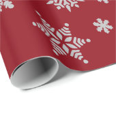 Decoratief kerstsnowflake kristal in rood cadeaupapier (Rol Hoek)