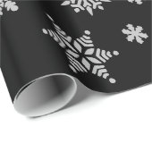 Decoratief kerstsnowflake kristal in zwart cadeaupapier (Rol Hoek)