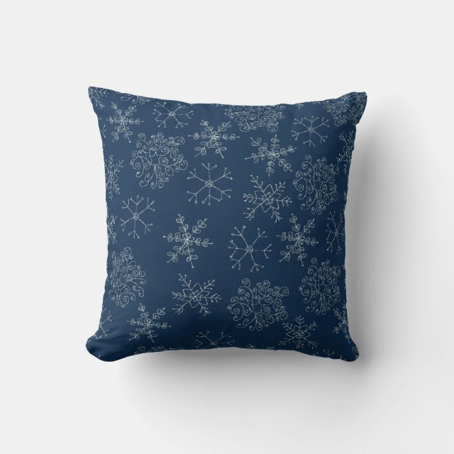 Decoratief kerstsnowflake Sierkussen (Voorkant)