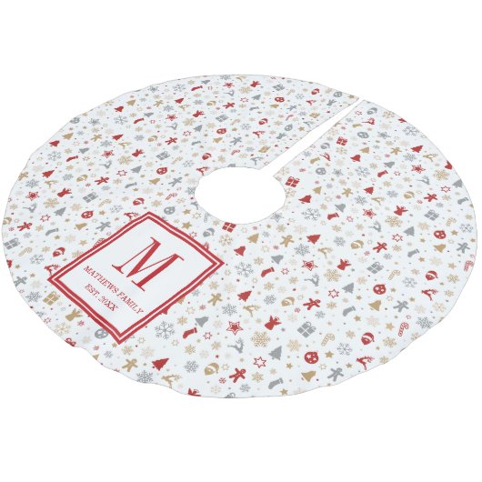 Decoratief kerstthema patroon kerstboom rok (Gekanteld)