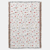 Decoratief kerstthemapatroon deken (Voorkant Verticaal)