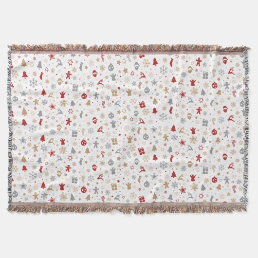 Decoratief kerstthemapatroon deken (Voorkant)