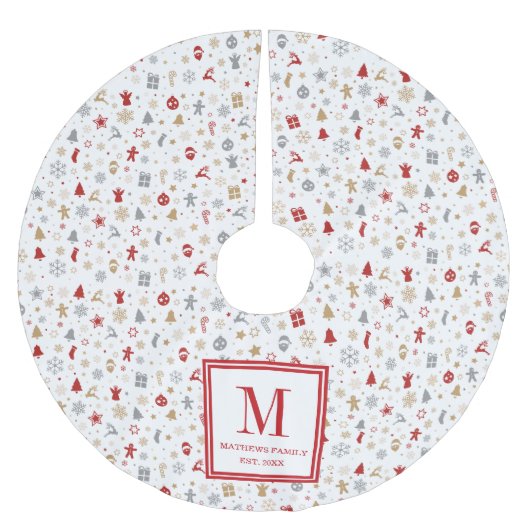 Decoratief Kerstthemapatroon Kerstboom Rok (Voorkant)