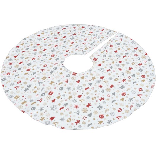 Decoratief Kerstthemapatroon Kerstboom Rok (Gekanteld)