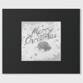 Decoratief kerstversiering Elegant Black Cadeaupapier (Vlak)