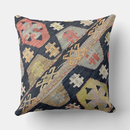 Decoratief Kilim, Navaho Weave, Woven Textile Kussen (Achterkant)