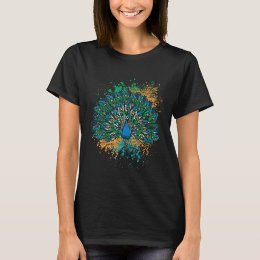 Decoratief kleurig staartje t-shirt (Voorkant)