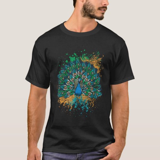 Decoratief kleurig staartje t-shirt (Voorkant)