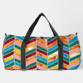 Decoratief kleurrijk geruit patroon plunjezak (Achterkant)