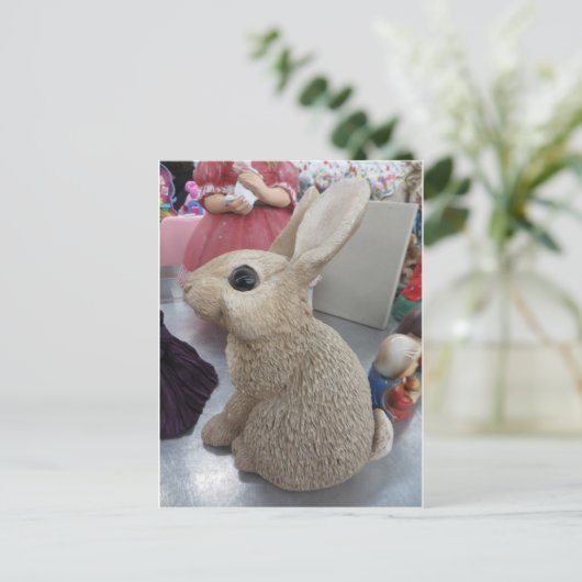 Decoratief konijn briefkaart (Staand voorkant)