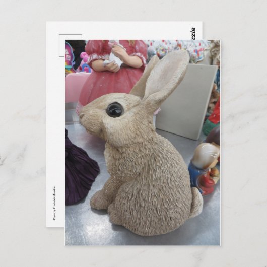 Decoratief konijn briefkaart (Voorkant / Achterkant)