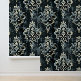 Decoratief koninklijk zwart decor voor gedurfde in behang