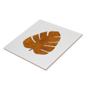 Decoratief koper Monstera Leaf Ceramic Tegel Tegeltje (Zijkant)