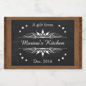 Decoratief krijtbord (aanpasbaar) voedselcontainer etiket (Enkel label)