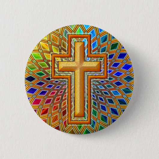 DECORATIEF KROSS RONDE BUTTON 5,7 CM (Voorkant)