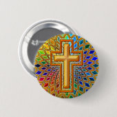 DECORATIEF KROSS RONDE BUTTON 5,7 CM (Voorkant /achterkant)