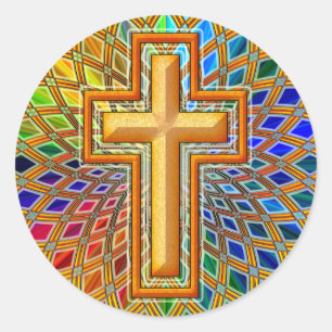 DECORATIEF KROSS RONDE STICKER