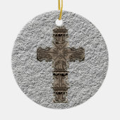 Decoratief kruisbeeld keramisch ornament (Voorkant)