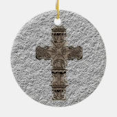Decoratief kruisbeeld keramisch ornament (Achterkant)