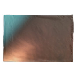 Decoratief kussen Hoesje in Blauwgroen en koperbru Kussensloop