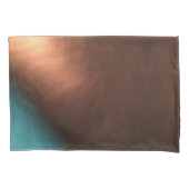 Decoratief kussen Hoesje in Blauwgroen en koperbru Kussensloop (Voorkant)