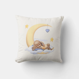 Decoratief kussen met een schattig pluche konijn s